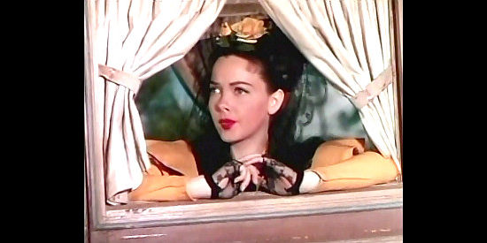 Kathryn Grayson as Teresa watching the Kissing Bandit ride off without kissing her in The Kissing Bandit (1948)