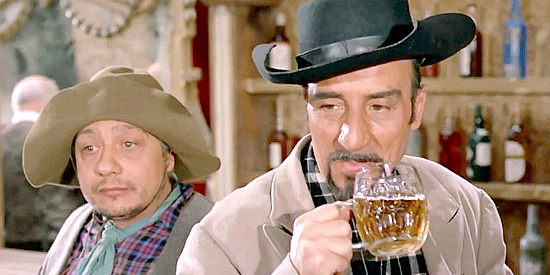 Mario Castellani as the sheriff (right) and Mario de SImone as his deputy, about to begin a $5,000 ruse in Ringo and Gringo Against All (1966)