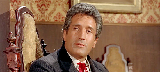 Mimmo Palmara (Dick Palmer) as Masters, the rich man who rules the town of Chamaco in Poker with Pistols (1967)