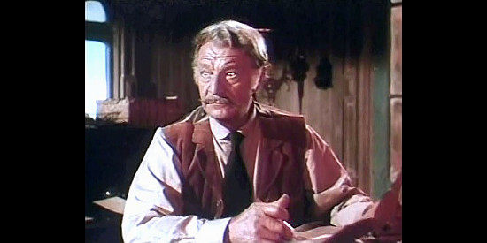 Robert Barrat as Cornelius Van Horne, the man trying to build a railroad across Canada in Canadian Pacific (1949)