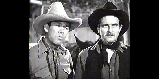 Ward Bond and Morris Ankrum as outlaws in Buck Benny Rides Again (1940)