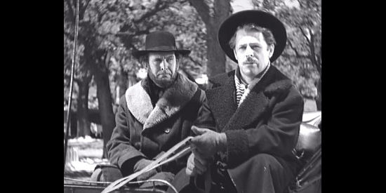 Brian Donlevy (right) as Angus Duncan, the man who would like to lead the Mormons to California in Brigham Young (1940)