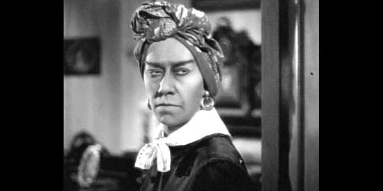 Flora Robson as Angelique Buiton, Clio's female servant in Saratoga Trunk (1945)