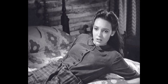 Linda Darnell as Zina Webb, as starvation threatens the new Mormon community in Brigham Young (1940)