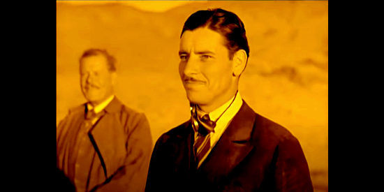 Ronald Colman as Willard Holmes, the man infatuated with Barbara in The Winning of Barbara Worth (1926)