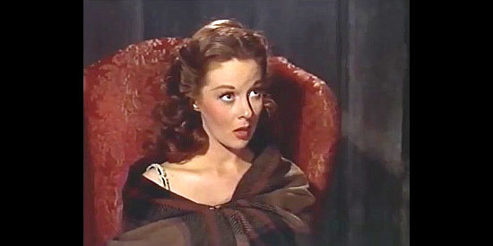 Susan Hayward as Morna Dabney, flirting with the enemy in Tap Roots (1948)