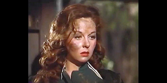Susan Hayward as Morna Dabney, returning from her scarlet mission in Tap Roots (1948)