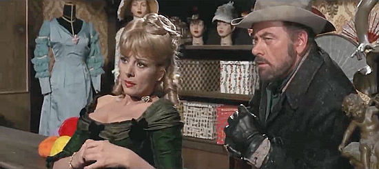 Sandra Milo as Liz conspires with The Colonel on how to get even with Portugese in Dead for a Dollar (1968)