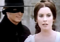 Alberto Dell'Acqua as Zorro with Elisa Ramirez as Dona Conchita Herrera in Son of Zorro (1973)
