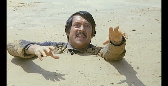 Mirko Ellis as El Condor, up to his neck in trouble in Three Silver Dollars (1968)