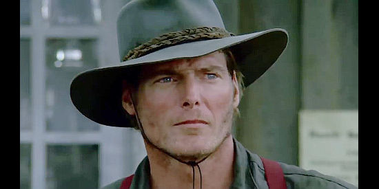 Christopher Reeve as Alan Johnson, about to head out on the vengeance trail in Black Fox, Good Men and Bad (1995)