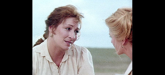 Angelica Huston as Clara Allen, discussing Gus and grief with Lorena Wood in Lonesome Dove (1989)