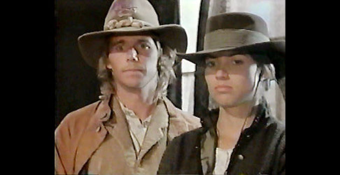 Christopher Atkins as Dusty Fog and Walker Brandt as Freida LaSalle in Trigger Fast (1994)