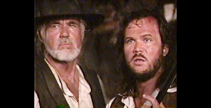 Kenny Rogers as Quentin Leech with Travis Tritt as Benjamin Taber in Rio Diablo (1993)