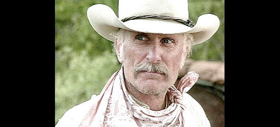 Robert Duvall as Augustus McCrae, realizing a fellow former ranger has turned badman in Lonesome Dove (1989)