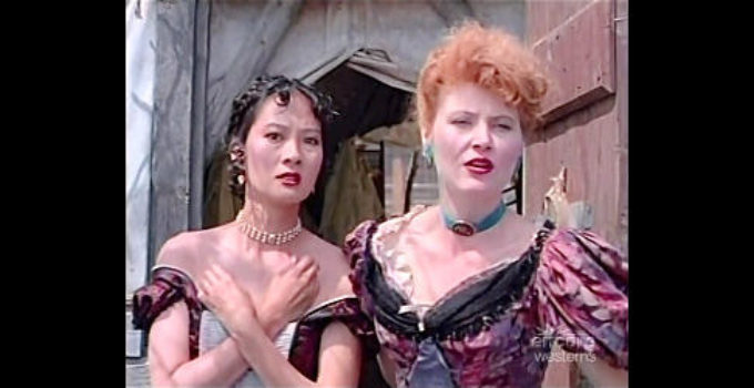 Rosalind Chao as Lalu, prepared for her saloon debut by Berthe (Beth Broderick) in Thousand Pieces of Gold (1991)