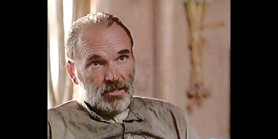 Tom Bower as Judkins, Jane Withersteen's faithful ranch hand in Riders of the Purple Sage (1996)