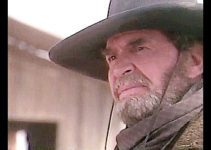James Garner as Woodrow Call, wondering what follows his bounty hunter days in Streets of Laredo (1995)