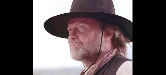 Jon Voight as Woodrow F. Call, resisting the urging that he join an association of ranchers in Montana in Return to Lonesome Dove (1993)