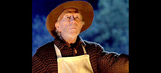 Ray Walston as Groot, cook for the Dunston outfit in Red River (1988)