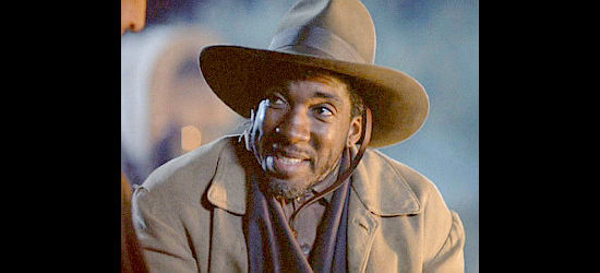 Stan Shaw as Jack Bryd, the black cowboy hired on by Thomas Dunston in Red River (1988)