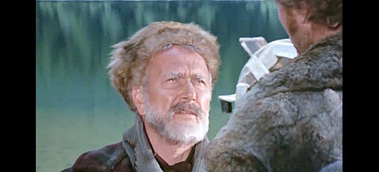 Carl Lange as Nicholas Morse, worried about Akaena's future in The Cry of the Black Wolves (1972)