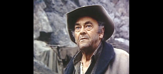 John McIntire as Joshua Cabe, imprisioned and awaiting his hanging in The New Daughters of Joshua Cabe (1976)