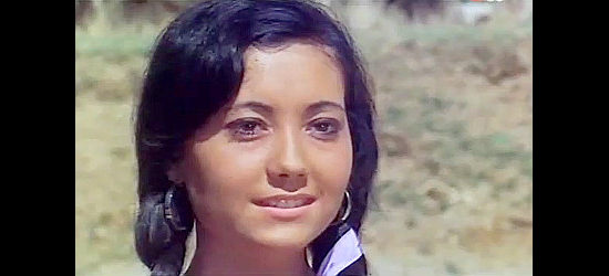 Lea Nanni as Manuela, the hungry peasant girl Antonio Sandoval assists in Zorro's Latest Adventure (1969)