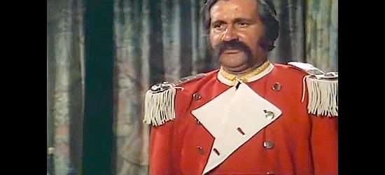 Pasquale Basile as Lt. Somoza, Col. Cordoba's second in command and in charge of locating Zorro in Zorro's Latest Adventure (1969)
