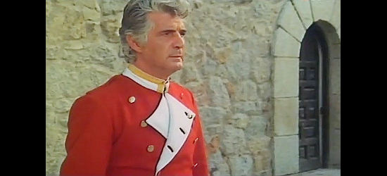 Pasquale Simeoli, his uniform stripped of epaulets, prepares to pay a high price for criticizing Cordoba in Zorro's Latest Adventure (1969)