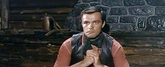 Toni Sailer as Alan Fox, fretting while sitting in jail accused of a crime he didn't commit in Lost Treasure of the Incas (1964)