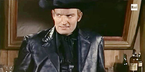Claudio Undari (Robert Hundar) as Nino McCoy, the mayor’s hired gun in The Implacable Three (1963)
