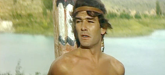Daniel Martin as Unkas, issuing a challenge with his life on the line in Fall of the Mohicans (1965)