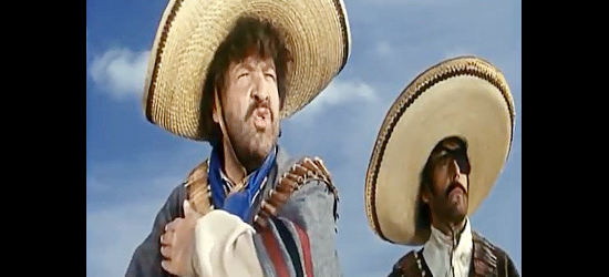 Fernando Sancho as Rio, leader of the Mexican bandits trying to get the gold mine in Two Gangsters in the Wild West (1964)
