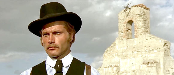 Franco Nero as Prince Orlowsky, a man who refuses to walk away empty handed in Don't Turn the Other Cheek (1971)