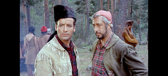 George Martin as Victor DeFrois, being asked to chose between rebellion and revenge by Leo Limoux (Franco Fantasia) in Canadian Wilderness (1965)