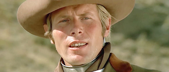 Horst Jason as Sheriff Randall, seeking revenge against the cousin who put him in an iron cast in Don't Turn the Other Cheek (1971)