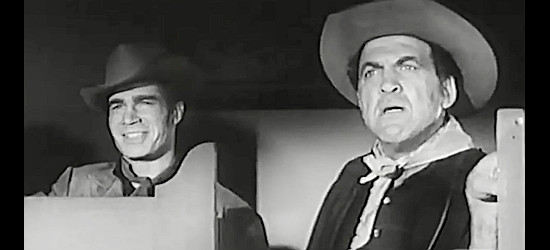 John Milford as Clint and Frank Richards as Steve, two of Bick Justin's henchmen in The Persuader (1957)