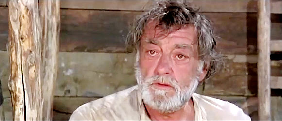 Jose Calvo as Joselito, the aging peasant who places his hopes on Roy Greenfield in Dead Men Ride (1971)