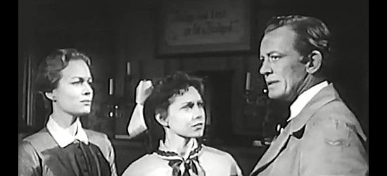 Kristine Miller as Kathryn Bonham, Georgia Lee as Cora Nicklin and William Tallman as Matt Bonham, worrying about young Toby in The Persuader (1957)