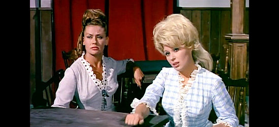 Maria Anderson as Barbara and Silvia Solar as Margaret look on while their 'brothers' take credit for the girls' sharp-shooting skill in Heroes of the West (1964)