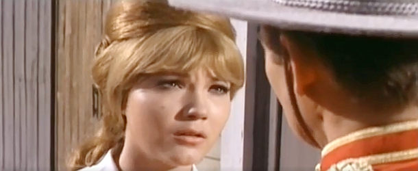 Maria Silva as Valerie Jackson, torn between the affection of two men in Cavalry Charge (1964)