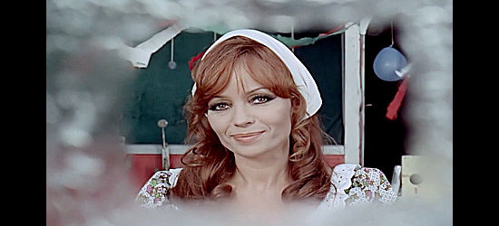 Pascale Petit as Maureen, Keskin's former girlfriend and Donovan's current girlfriend in The Little Cowboy (1973)