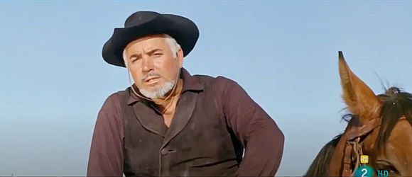 Renato Baldini (Ryan Baldwin) as Grieves, lead henchman for mine owner Jim Morton in Man From Canyon City (1965)
