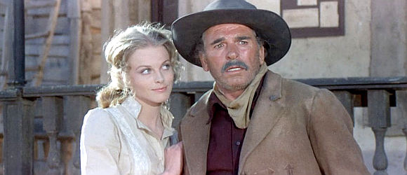 Yanti Somer as Candida Austin with her daddy, Frank Austin (Enzo Fiermonte) in Man of the East (1972)