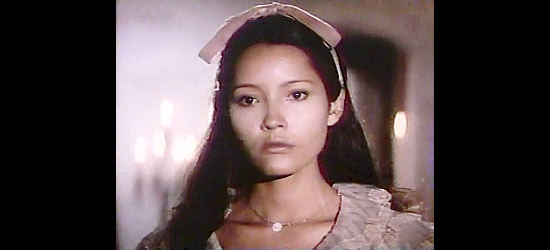 Barbara Carrera as Eula, Paulo's sister and Finley's wife in The Master Gunfighter (1975)