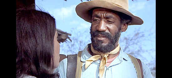 Bill Crosby as Caleb Revers, the ex-cavalryman trying to make a living on a 14-acre ranch in Man and Boy 1971)