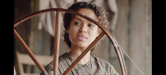 Gugu Mbatha-Raw as Rachel, settled into a post-war life with Newton and their child in Free State of Jones (2016)
