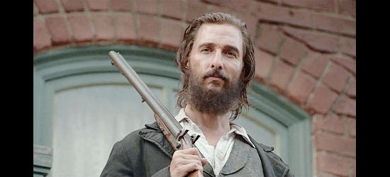 Matthew McConaughey as Newton Knight, after a victory of the Confederate regulars in Free State of Jones (2016)
