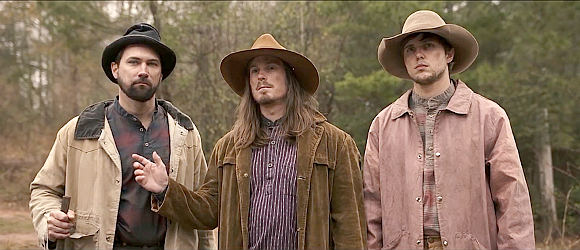 The other Loftin brothers, Silas (Matthew Horton), Moses (Matt Story) and Crawford (Britton Webb) in Blood Country (2017)